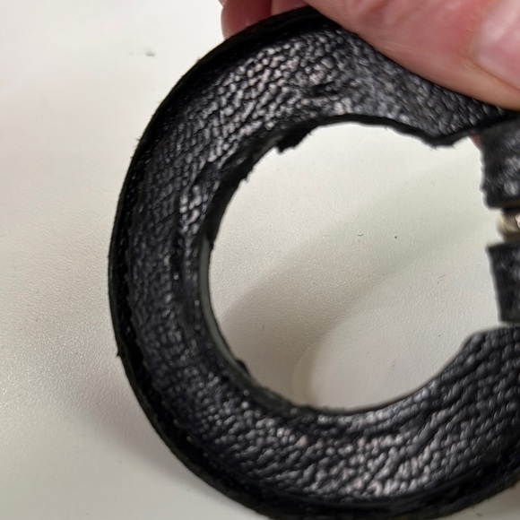 Cactus Black Leather Belt with Round Buckle Made in Italy - Picture 3 of 9